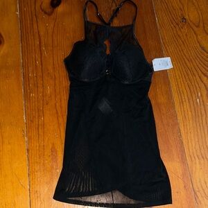 Auden Black Chemise and Panty set with Elegant Lace Detailing